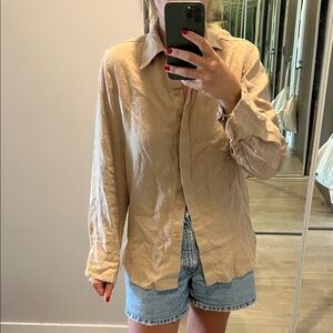 COS Tan Button Down Shirt